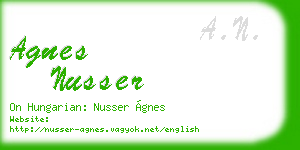 agnes nusser business card